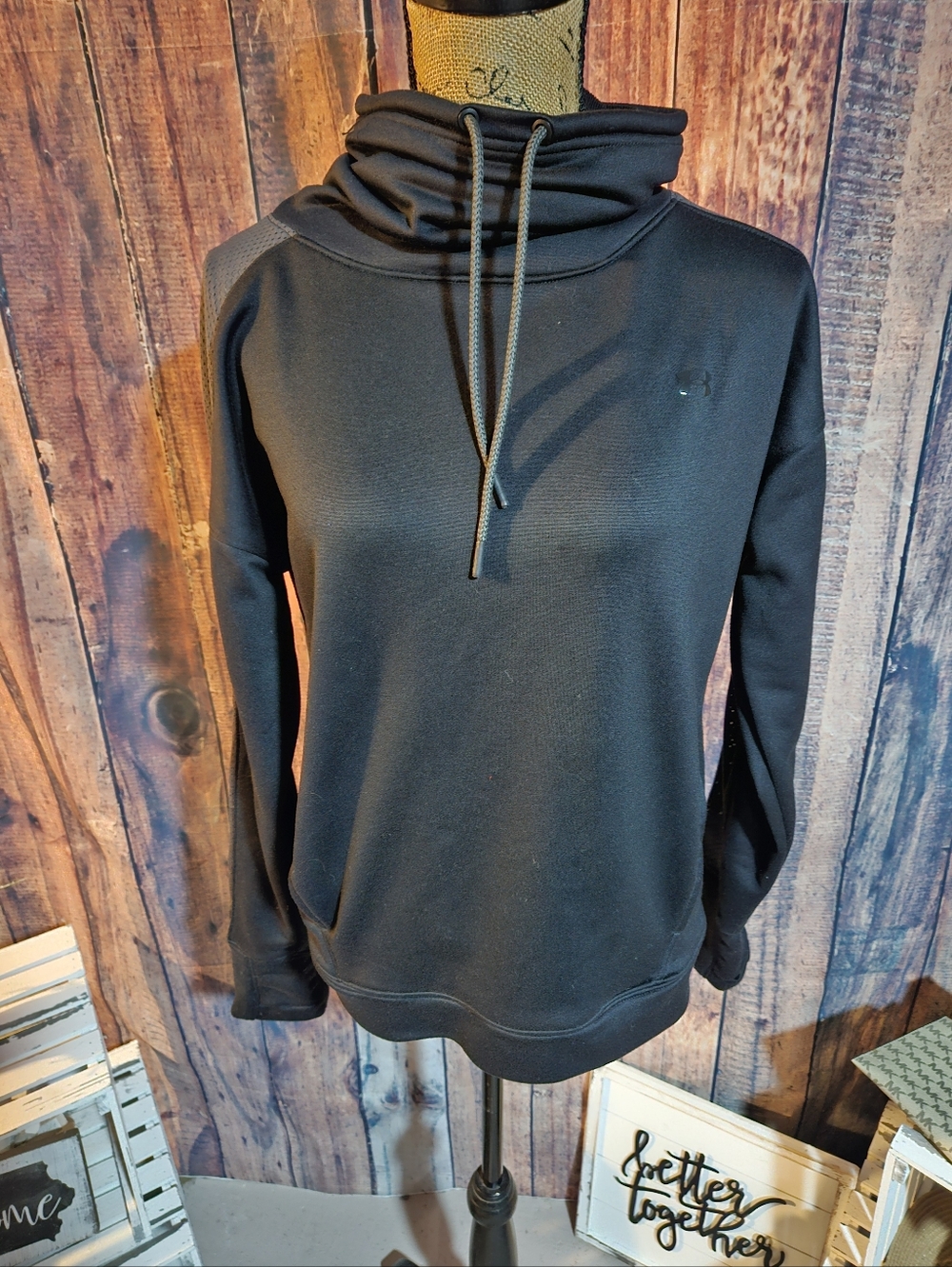 Under Armour Women's Medium Dark Gray Cowl Neck Athletic Hoodie